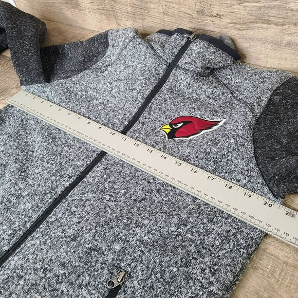 GIII Apparel AZ Cardinals Full Zip Womens SM Black Heather Gray Knit Zip Pockets - Picture 6 of 10